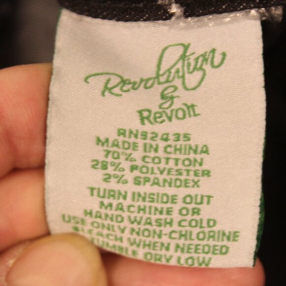 Vintage Revolution Grey/Black Flag Stretch Jeans - Picture 9 of 11